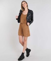 Vestido-Feminino-Curto-Evase-em-Suede-com-Sobreposicao-Alca-Fina-Caramelo-9582884-Caramelo_3