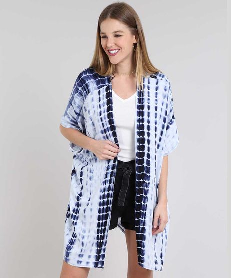 Kimono-Feminino-Longo-Tie-Dye-com-Fendas-Manga-Curta-Azul-Marinho-9635259-Azul_Marinho_1