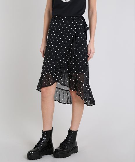 Saia-Feminina-Envelope-Estampada-de-Poa-com-Babado-Preta-9452020-Preto_1