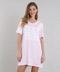 Camisola-Feminina-Team-Bride-Manga-Curta-Decote-V-Rosa-Claro-9601684-Rosa_Claro_1