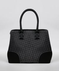 Bolsa-Feminina-Media-Estampada-Geometrica-com-Alca-Removivel-Preta-9360382-Preto_1