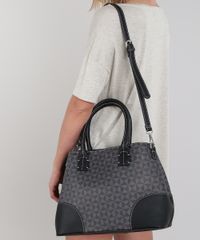 Bolsa-Feminina-Media-Estampada-Geometrica-com-Alca-Removivel-Preta-9360382-Preto_2