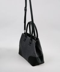 Bolsa-Feminina-Media-Estampada-Geometrica-com-Alca-Removivel-Preta-9360382-Preto_3