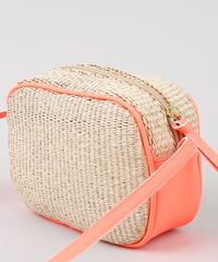 Bolsa-Feminina-Transversal-Pequena-em-Palha-com-Recorte-Laranja-Neon-9342674-Laranja_Neon_4