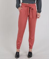 Calca-Feminina-Clochard-Jogger-com-Amarracao-e-Botoes-Coral-9587497-Coral_1