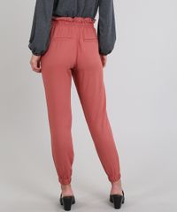 Calca-Feminina-Clochard-Jogger-com-Amarracao-e-Botoes-Coral-9587497-Coral_2