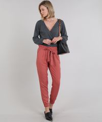 Calca-Feminina-Clochard-Jogger-com-Amarracao-e-Botoes-Coral-9587497-Coral_3