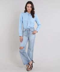 Camisa-Jeans-Feminina-Mindset-Manga-Longa-Gola-Laco-Azul-Claro-9613270-Azul_Claro_3
