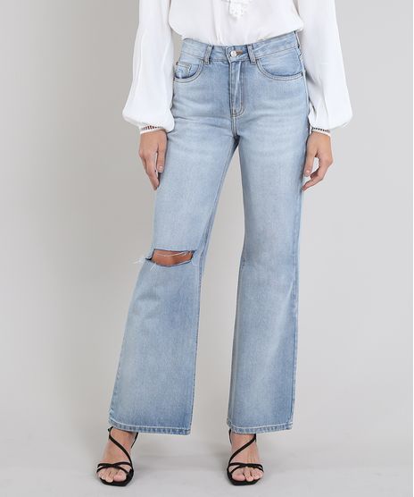 Calca-Jeans-Feminina-Mindset-Reta-com-Rasgo-Azul-Claro-9661013-Azul_Claro_1