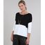 Blusa-Feminina-com-Recortes-Manga-3-4-Decote-Redondo-Preta-9594058-Preto_1