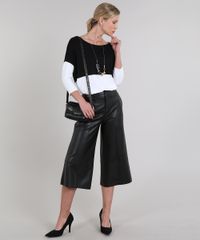 Blusa-Feminina-com-Recortes-Manga-3-4-Decote-Redondo-Preta-9594058-Preto_3