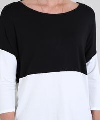 Blusa-Feminina-com-Recortes-Manga-3-4-Decote-Redondo-Preta-9594058-Preto_4