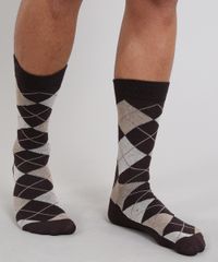 Kit-de-2-Meias-Masculinas-Cano-Alto-Marrom-9568564-Marrom_2