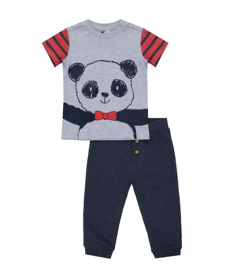 Conjunto-de-Camiseta-Cinza-Mescla---Calca-em-Moletom-Azul-Marinho-8341568-Azul_Marinho_1