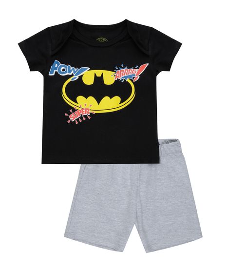 Conjunto-de-Camiseta-Preta---Bermuda-Batman-Cinza-Mescla-8543790-Cinza_Mescla_1