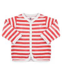 Cardigan-Unissex-Listrado-em-Plush-de-Algodao---Sustentavel--Vermelho-8479651-Vermelho_1