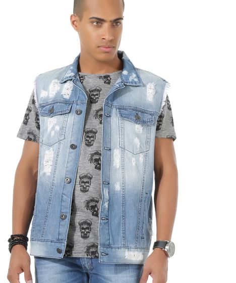 colete jeans feminino c&a