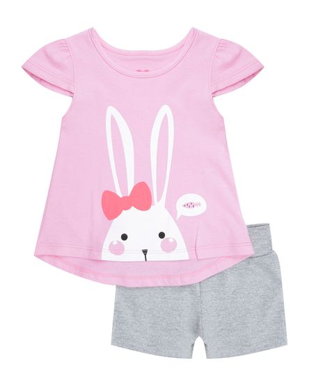 Conjunto-de-Blusa-Rosa---Short--Cinza-Mescla-8503762-Cinza_Mescla_1