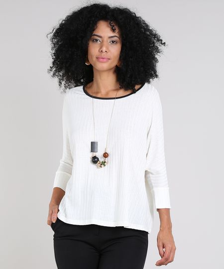 Blusa-Feminina-Oversized-Canelada-Manga-7-8-Decote-Redondo-Off-White-9561503-Off_White_1 Blusa-Feminina-Oversized-Canelada-Manga-7-8-Decote-Redondo-Off-White-9561503-Off_White_1