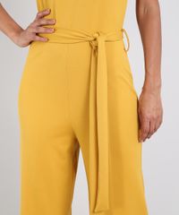 Macacao-Feminino-Pantacourt-com-Faixa-para-Amarrar-Sem-Manga-Mostarda-9571932-Mostarda_4