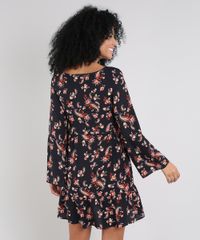 Vestido-Feminino-Curto-Estampado-Paisley-com-Tassel-Manga-Sino-Preto-9575912-Preto_2