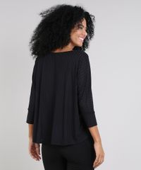 Blusa-Feminina-Oversized-Canelada-Manga-7-8-Decote-Redondo-Preta-9561503-Preto_2