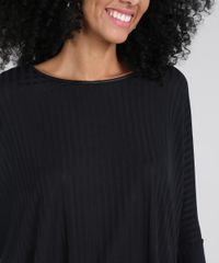 Blusa-Feminina-Oversized-Canelada-Manga-7-8-Decote-Redondo-Preta-9561503-Preto_4