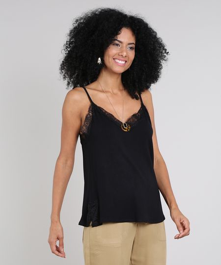 Regata-Feminina-Slip-Top-com-Renda-Decote-V-Preta-9461240-Preto_1
