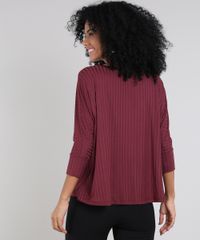Blusa-Feminina-Oversized-Canelada-Manga-7-8-Decote-Redondo-Vinho-9561503-Vinho_2