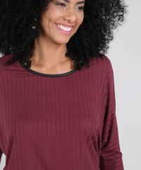Blusa-Feminina-Oversized-Canelada-Manga-7-8-Decote-Redondo-Vinho-9561503-Vinho_4