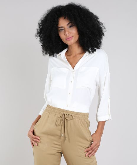 Camisa-Feminina-com-Bolsos-Manga-7-8-Off-White-9450872-Off_White_1