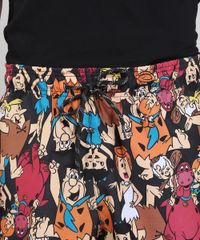 Short-Masculino-Os-Flintstones-Estampado-com-Bolsos-Preto-9570217-Preto_2