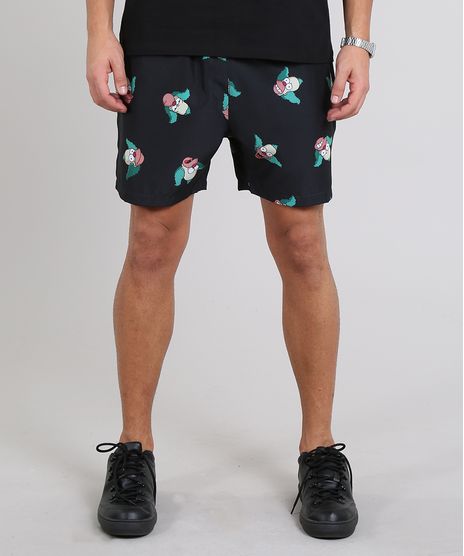 Short-Masculino-Krusty-Os-Simpsons-Estampado-com-Bolso-Preto-9570218-Preto_1