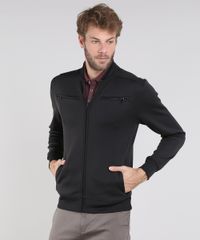 Jaqueta-Masculina-Felpada-com-Bolsos-Preta-8834795-Preto_1