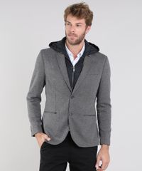 Blazer-Masculino-Texturizado-com-Capuz-Removivel-Cinza-9363423-Cinza_1