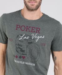 Camiseta-Masculina--Poker-Las-Vegas--Manga-Curta-Gola-Careca-Verde-Militar-9528299-Verde_Militar_4