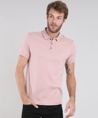 Polo-Masculina-Texturizada-Manga-Curta-Rose-9572887-Rose_1
