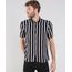 Camisa-Masculina-Relaxed-Listrada-Manga-Curta-Preta-9524522-Preto_1
