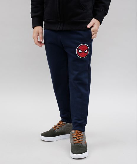 Calca-Infantil-Homem-Aranha-em-Moletom-com-Bolsos-Azul-Marinho-9581393-Azul_Marinho_1