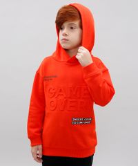 Blusao-Infantil-em-Moletom--Game-Over--Alto-Relevo-com-Capuz-Laranja-9368802-Laranja_1