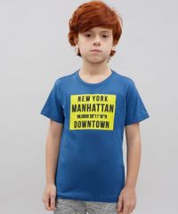 Camiseta-Infantil--New-York-Manhattan--Manga-Curta-Gola-Careca-Azul-9614154-Azul_1