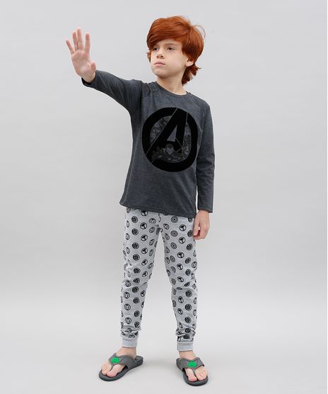Pijama-Infantil-Os-Vingadores-Estampado-Manga-Longa-Cinza-Mescla-Escuro-9526415-Cinza_Mescla_Escuro_1