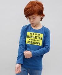 Camiseta-Infantil--New-York-Manhattan--Manga-Longa-Gola-Careca-Azul-9614155-Azul_1