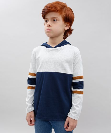 Camiseta-Infantil-com-Listras-e-Capuz-Manga-Longa-Cinza-Mescla-Claro-9565355-Cinza_Mescla_Claro_1