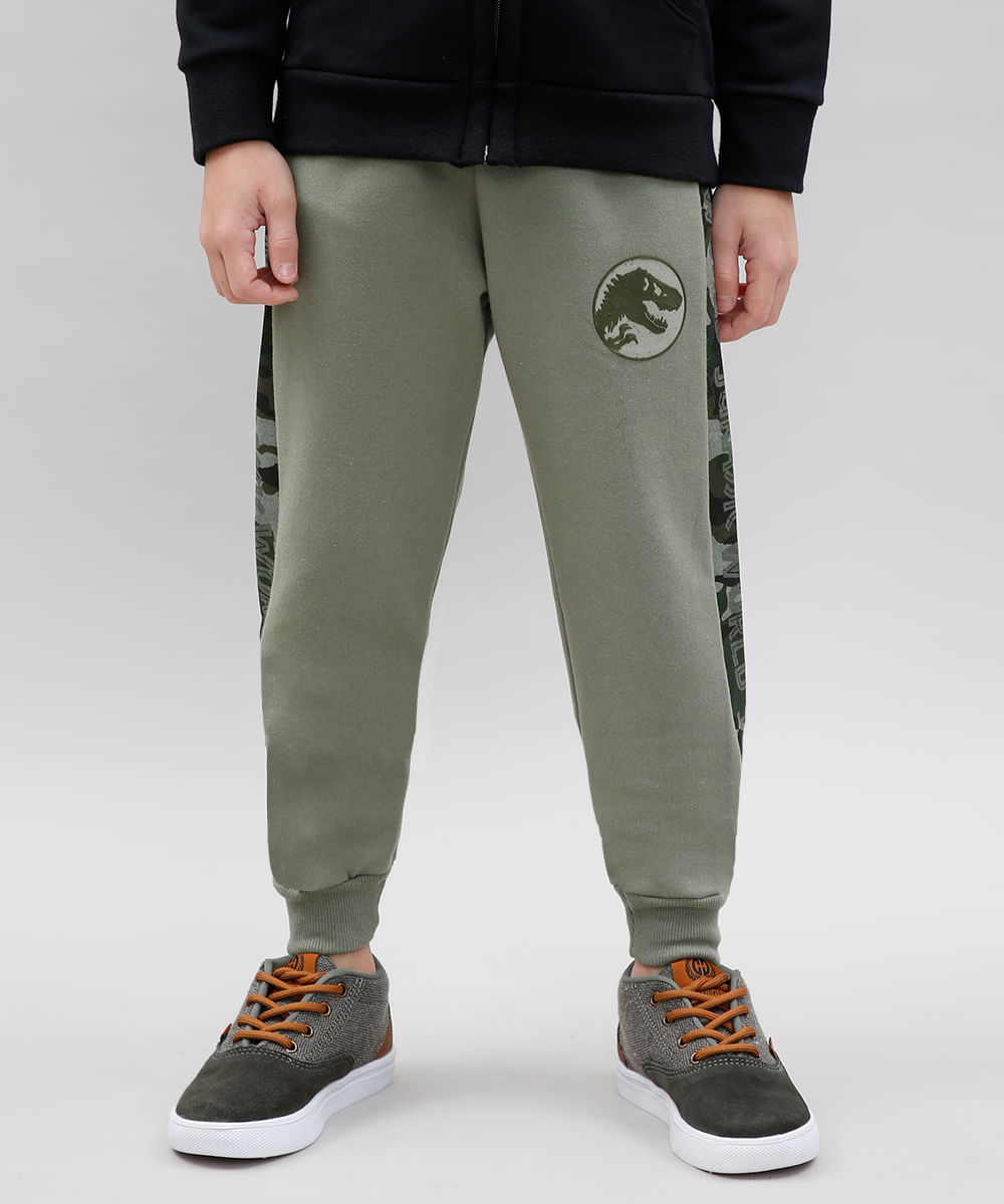 calça infantil verde militar