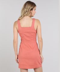 Vestido-Feminino-Canelado-com-Botoes-Coral-9586463-Coral_2
