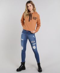 Blusao-Feminino-em-Moletom--No-Longer--com-Capuz-Caramelo-9572330-Caramelo_3