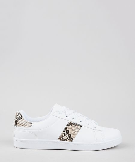Tenis-Feminino-com-Recortes-Animal-Print-Branco-9601413-Branco_1 Tenis-Feminino-com-Recortes-Animal-Print-Branco-9601413-Branco_1