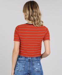 Blusa-Feminina-Cropped-Listrada-Manga-Curta-Decote-Redondo-Cobre-9568443-Cobre_2