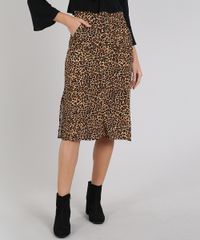 Saia-Feminina-Midi-Estampada-Animal-Print-com-Bolsos-e-Fenda-Bege-9527921-Bege_1